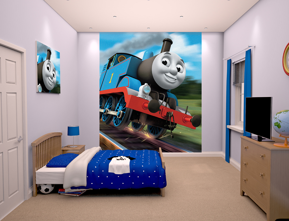 Thomas The Tank Engine Bedroom Wallpaper Mural 8ft x 6, 6 ...