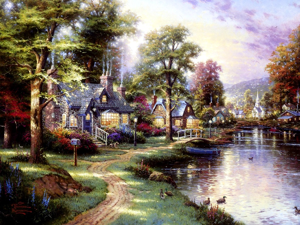 Thomas Kinkade HD Wallpaper - HD Wallpapers Backgrounds of Your Choice