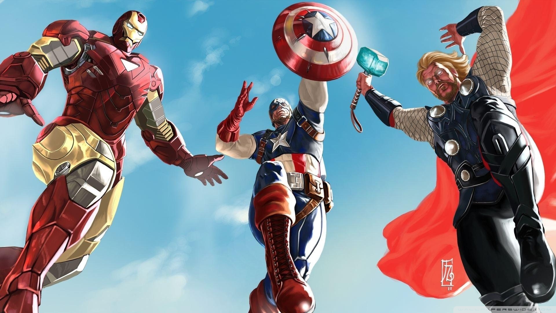 The Avengers - Iron Man, Captain America And Thor HD desktop ...
