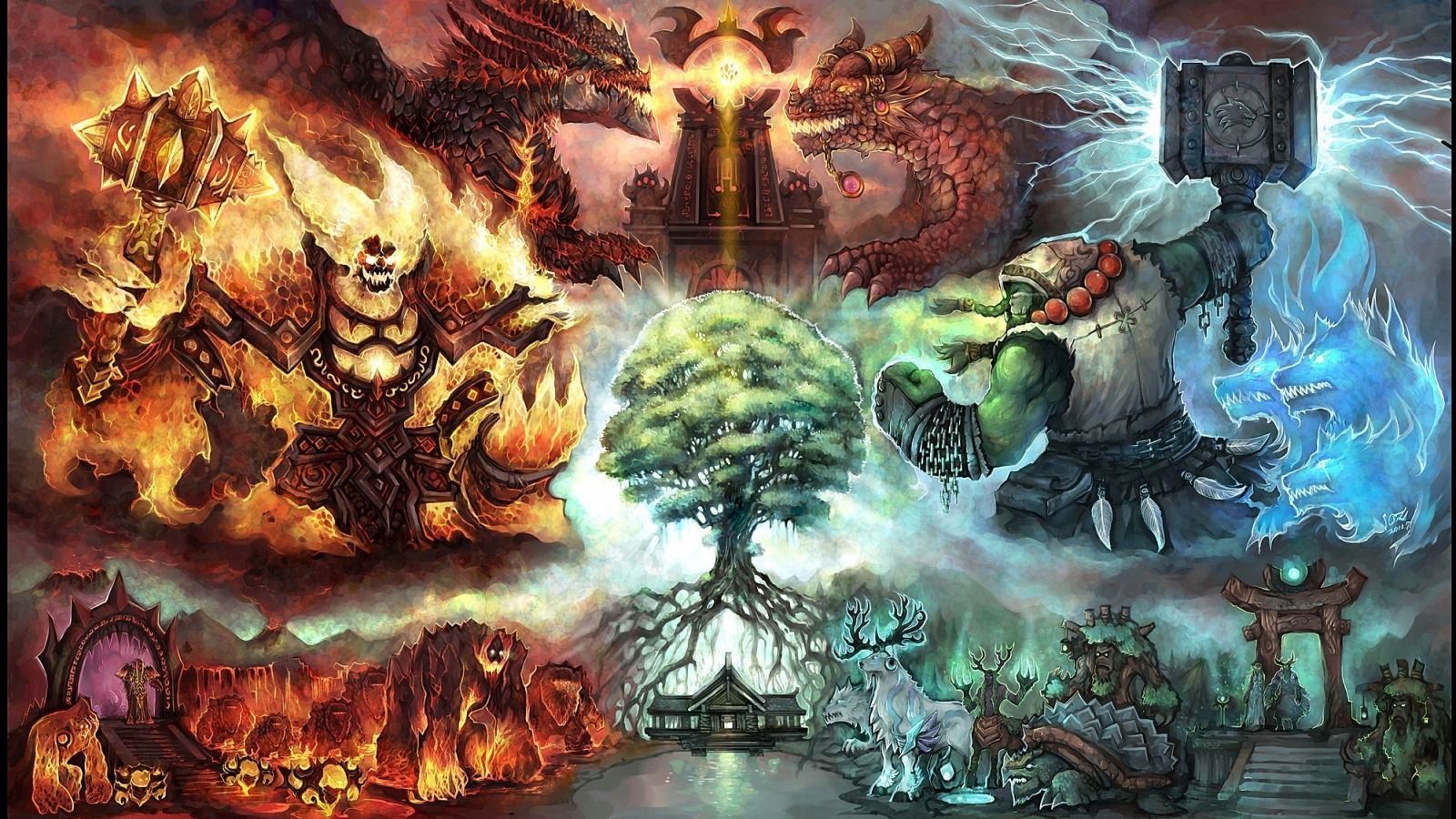 Download wallpaper wow, world of wacraft, cataclysm, thrall and other