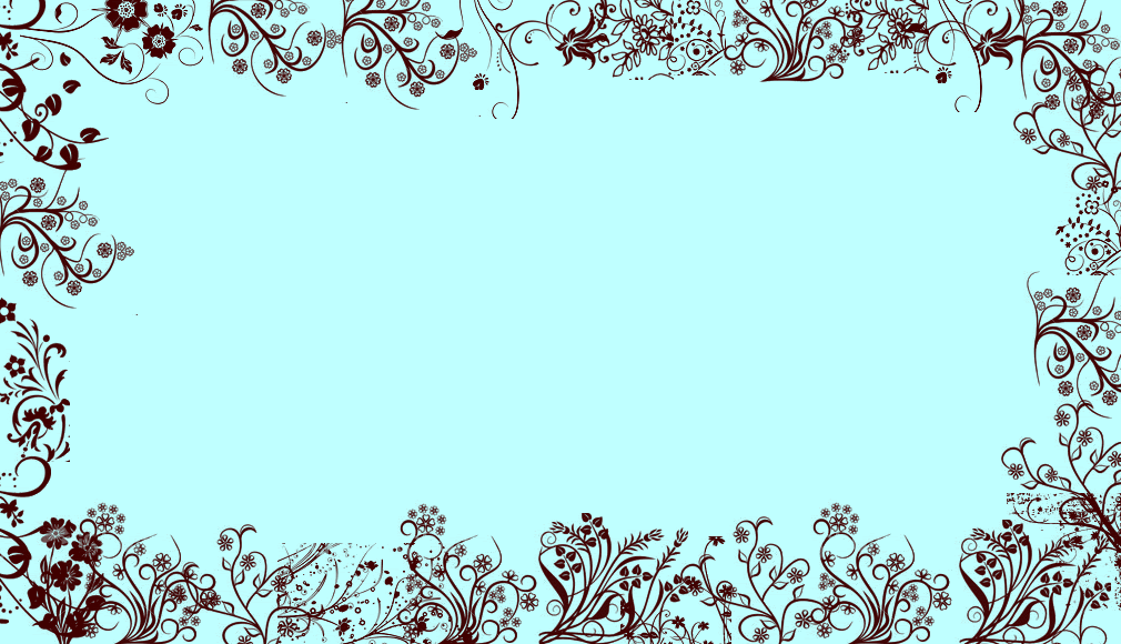 Tiffany Blue W Brown Floral Border Wallpaper Background Theme | We ...