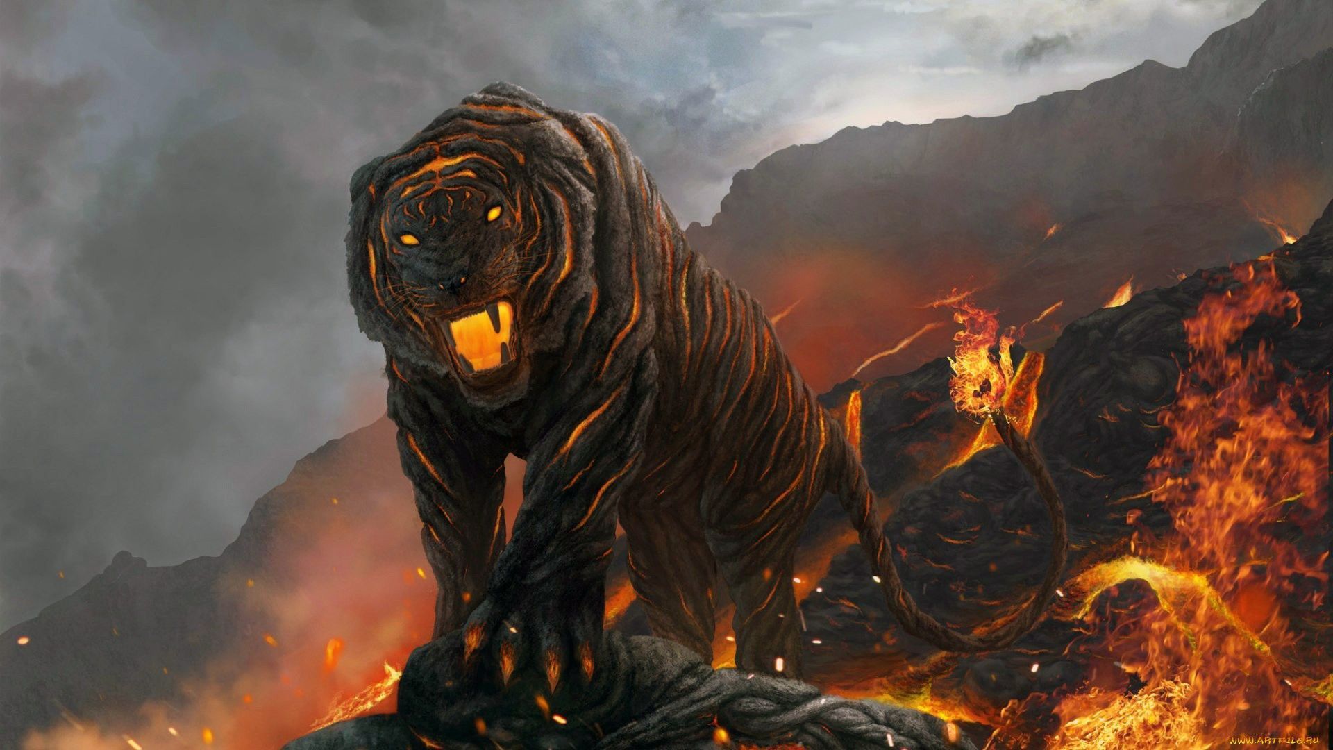 Fire 3D Tiger Wallpaper HD - Wallpapers Z