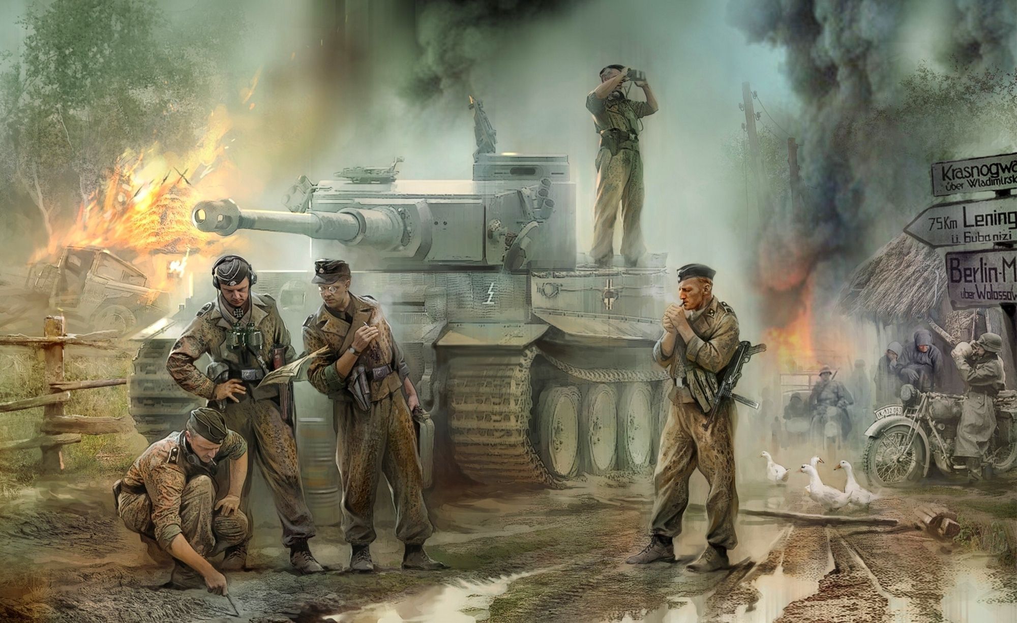 Wallpapers Tanks Soldiers Tiger Army Image Download