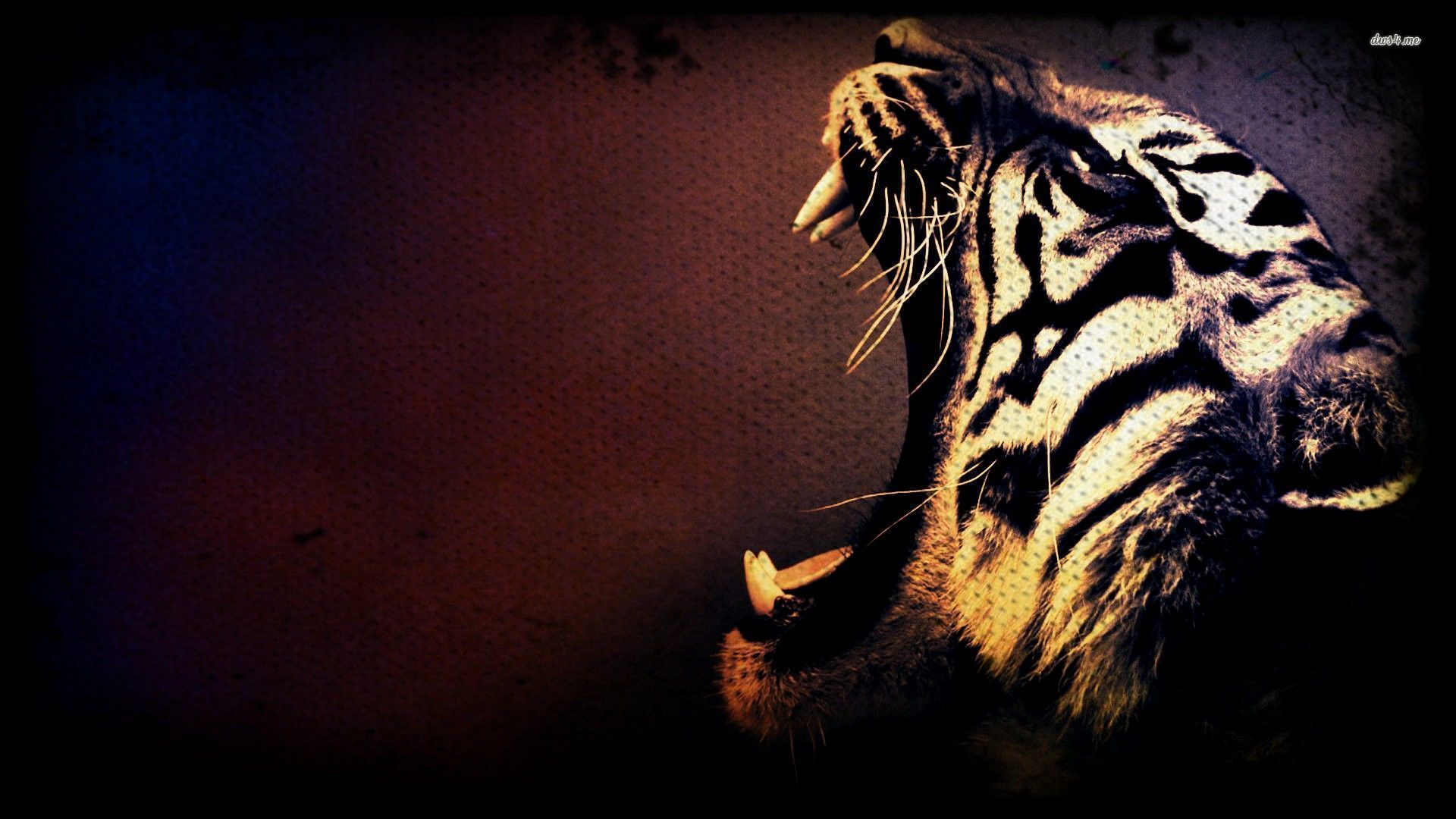 Roaring tiger wallpaper - Digital Art wallpapers -