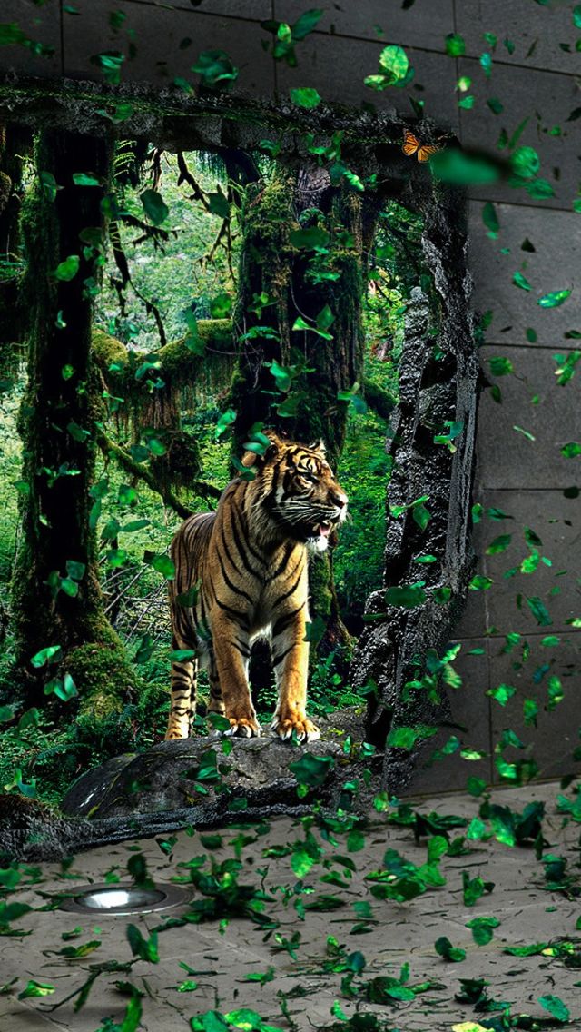 Brave Tigre Apparition iPhone 5s Wallpaper Download | iPhone ...