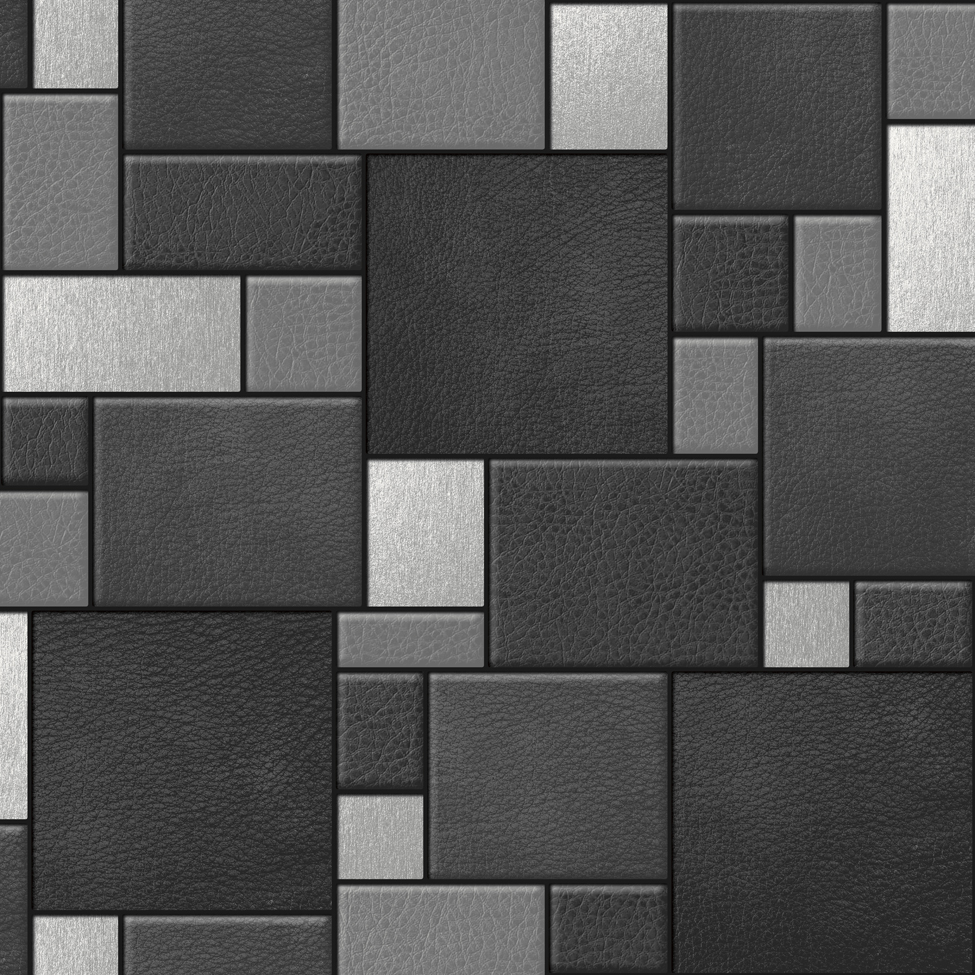 Designer Wallpaper Leather Tiles Koziel F957 - MurivaMuriva