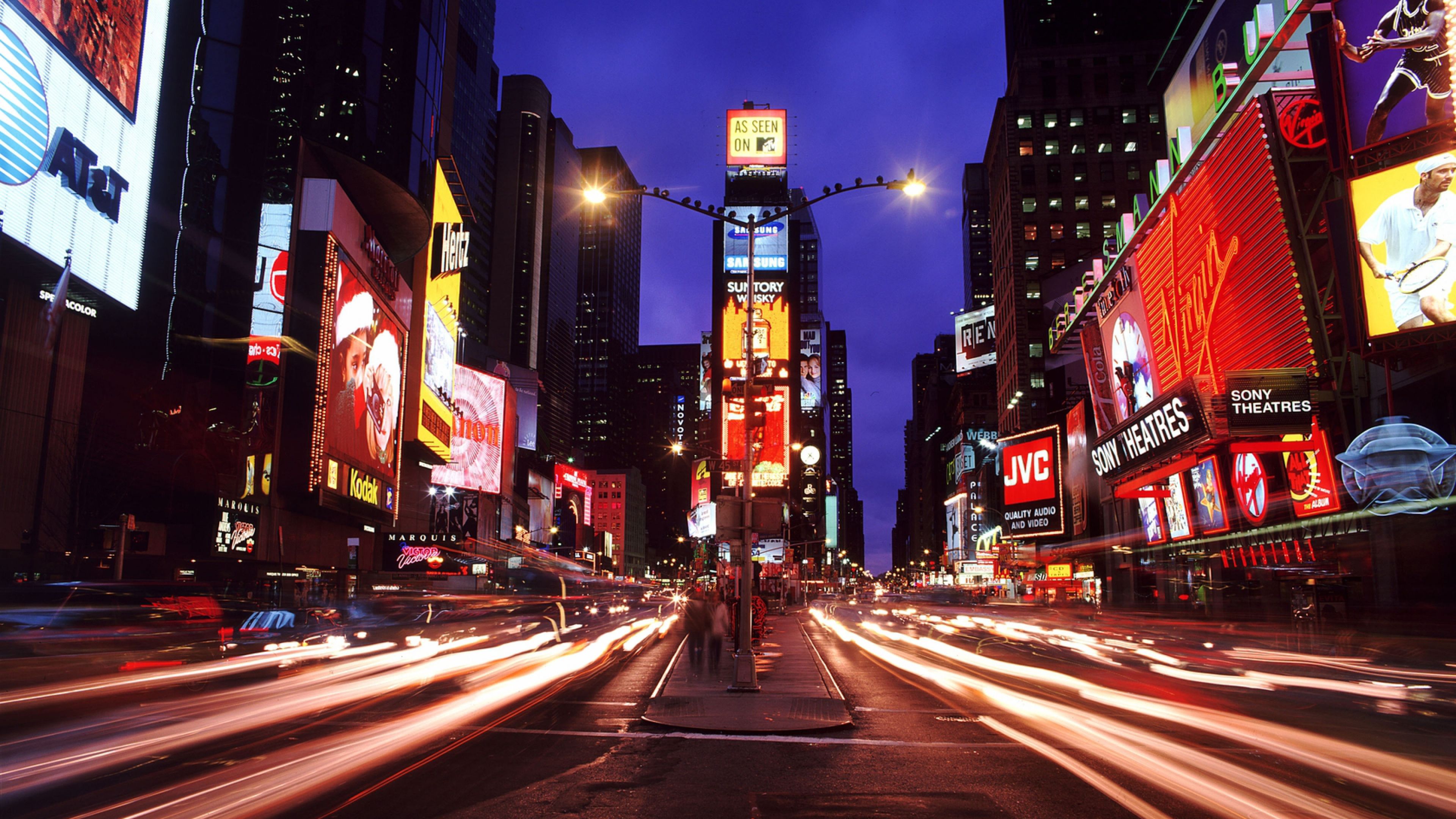 Download Wallpaper 3840x2160 New york, Times square, Night city ...