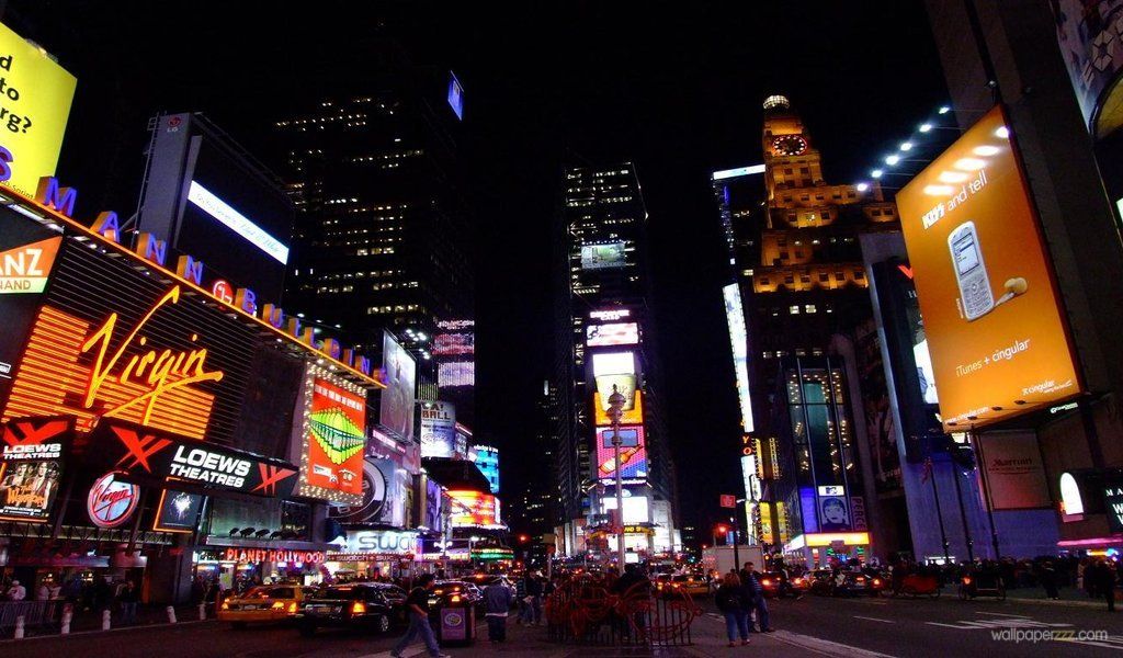 fdfspofu: times square wallpaper at night