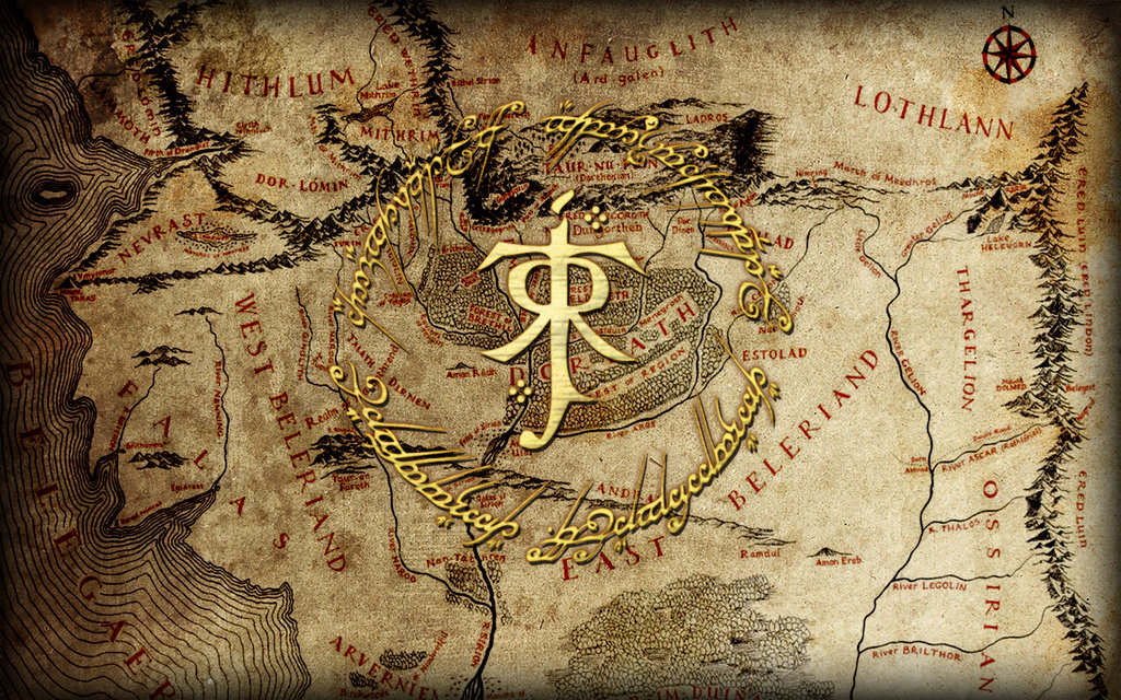 Tolkien Beleriand2 Wallpaper fullHD1920x1200 by dmiguez