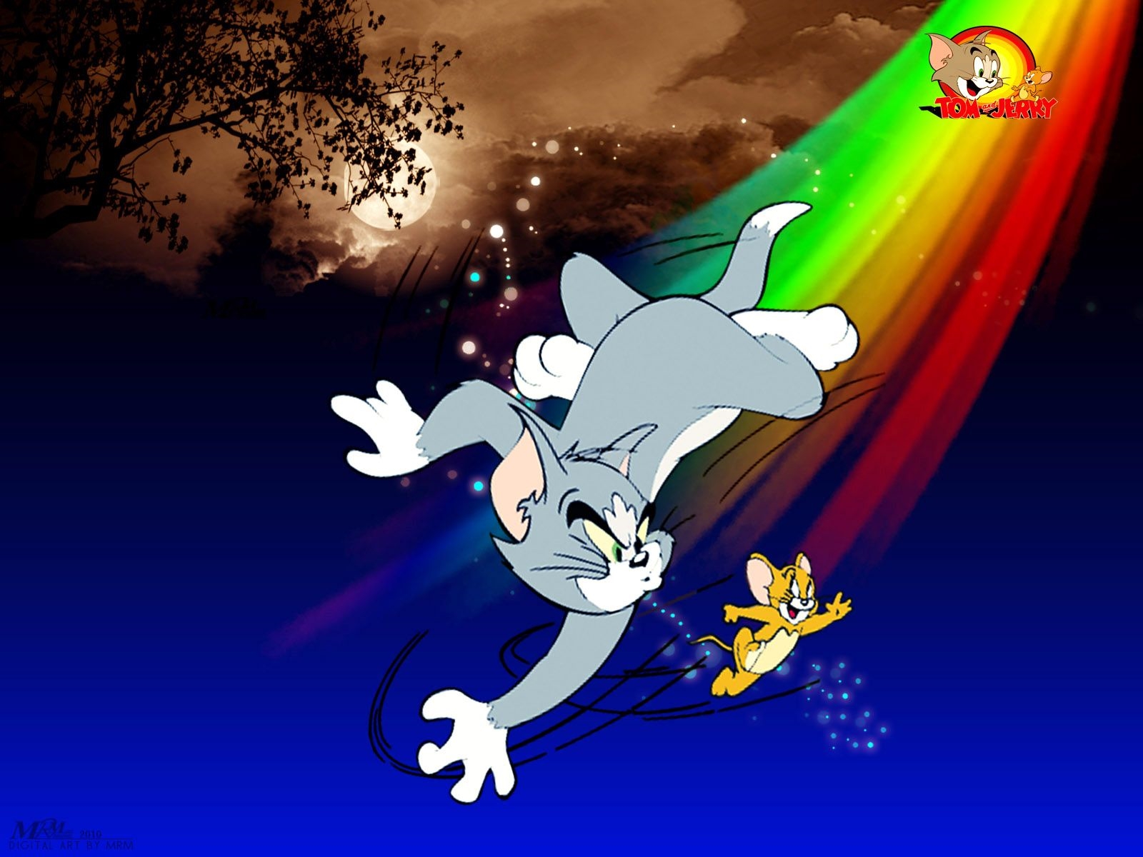 Tom And Jerry Rainbow Wallpaper