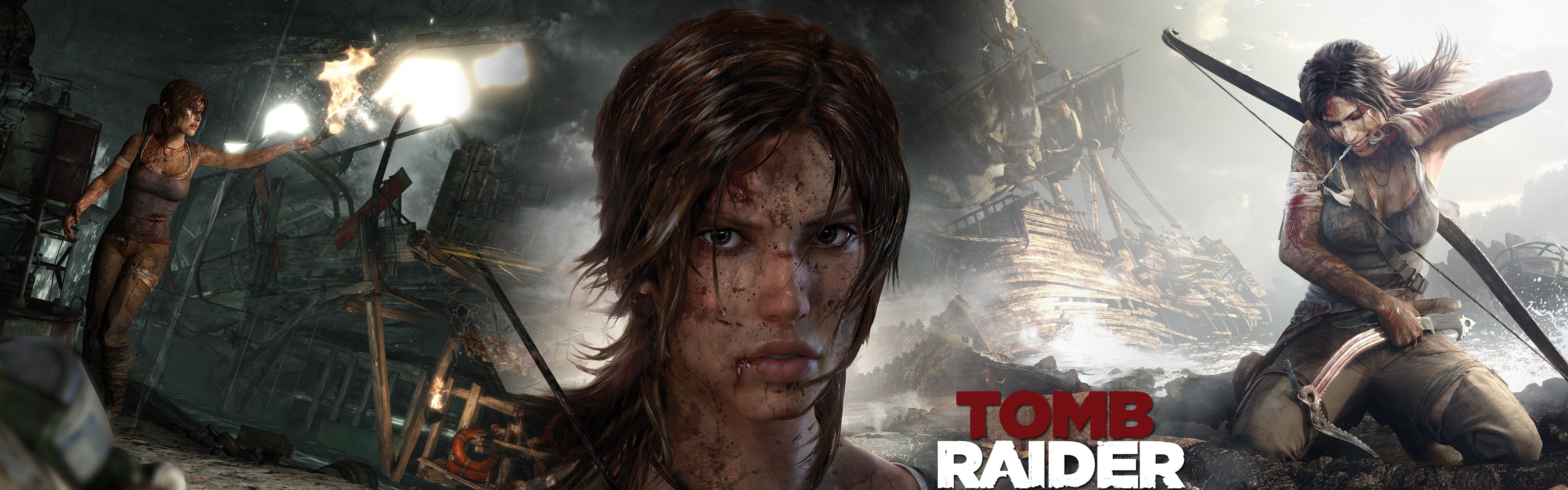 Tomb Raider Dual Screen Wallpaper | 3840x1200 | ID:45894