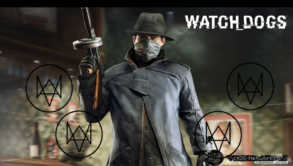 Watch Dogs Aiden Pearce holding a tommy gun PS Vita Wallpapers