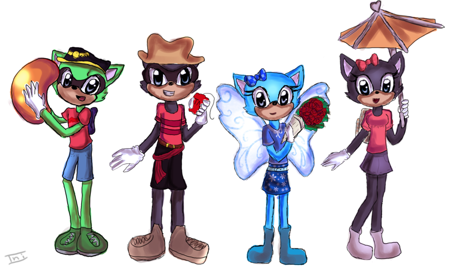 Toontown Cats Sketch Commission by Ini-Inayah on DeviantArt