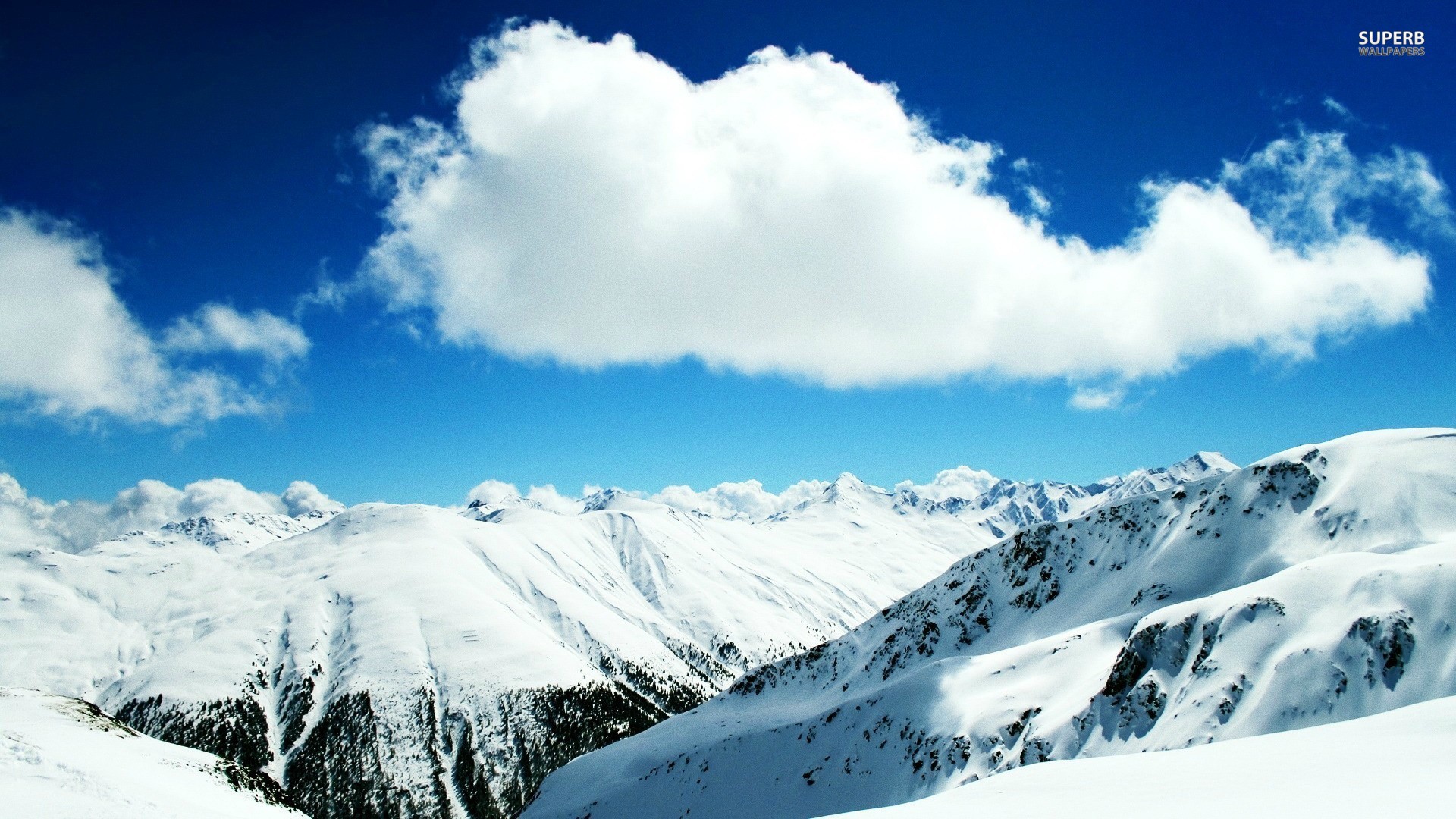 Snowy mountain top : Desktop and mobile wallpaper : Wallippo