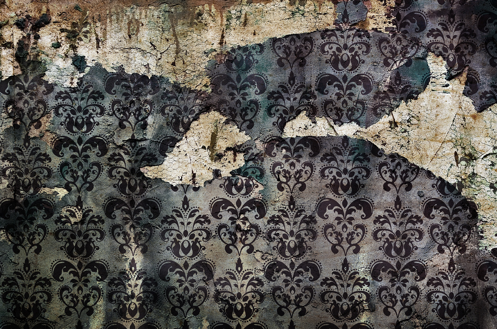Torn wallpaper » Patterns » OldtimeWallpapers.com - Antique wallpapers
