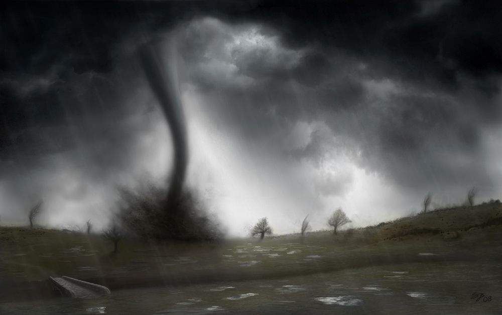 Matte Painting - Tornado by OffbeatWorlds on DeviantArt