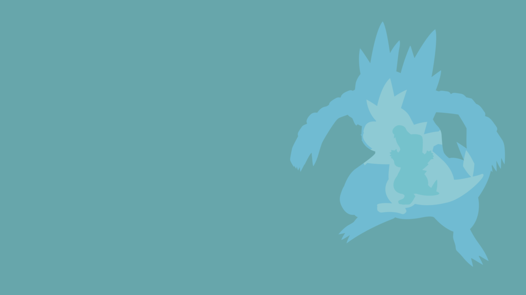 Totodile Evolution Line Minimalist Wallpaper by BrulesCorrupted