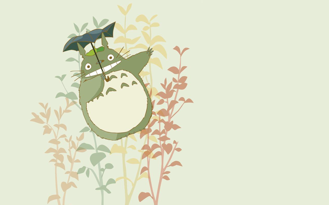 Cartoon Design Totoro PPT Backgrounds for Powerpoint templates