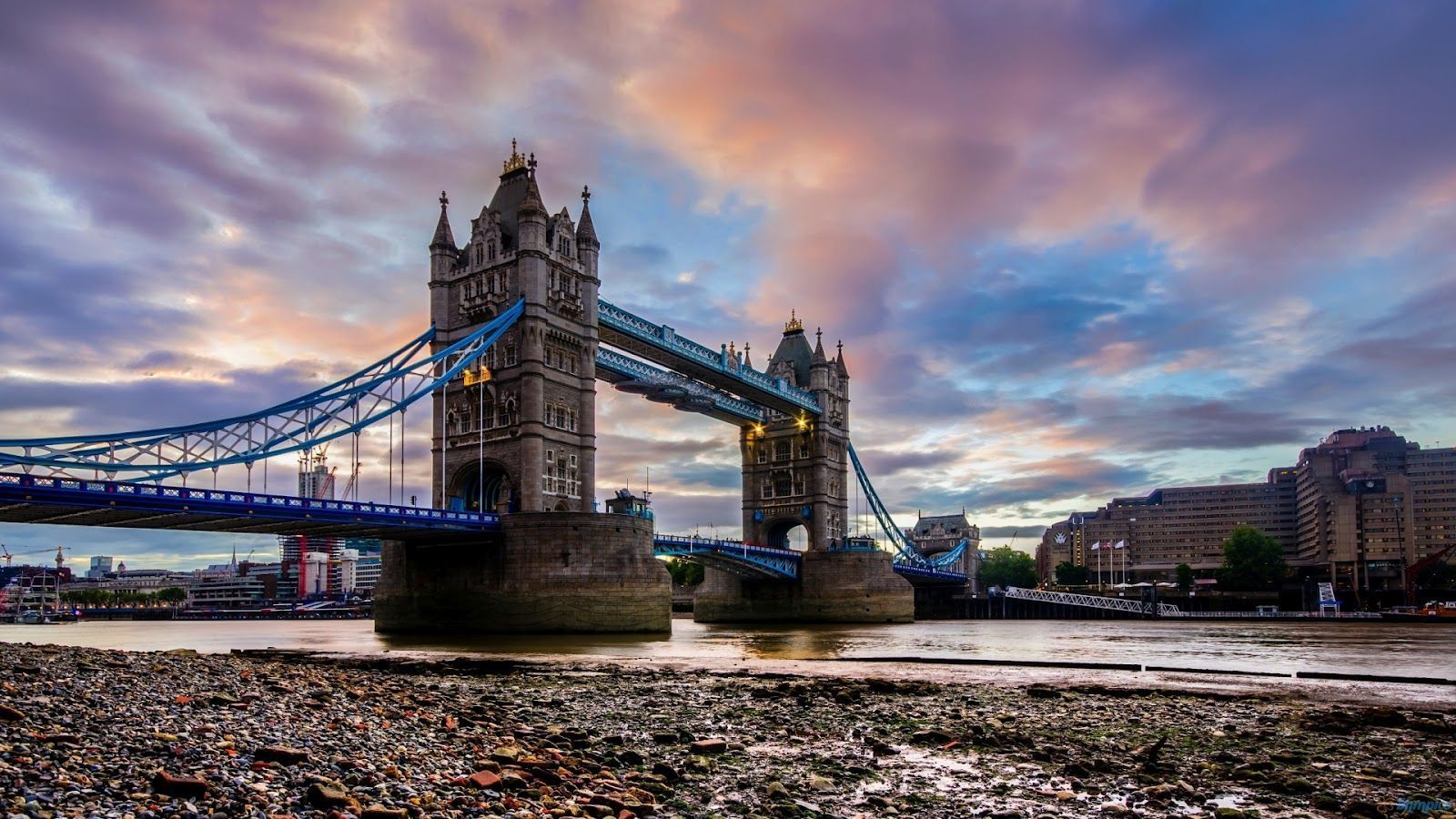 Tower Bridge Crossing River Wallpaper - Travel HD Backgrounds