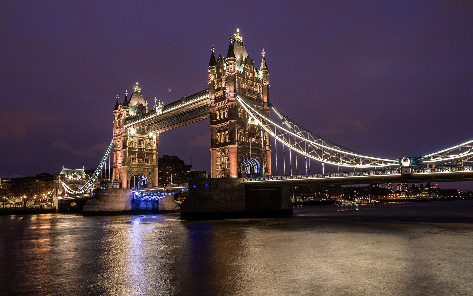 Tower Bridge London Bridge River Night wallpaper | 1920x1200 ...