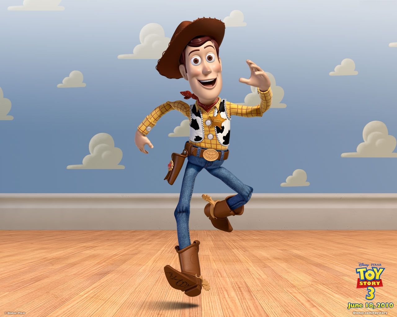 Woody Portrait Cloud Wall Wallpaper 1280×1024 - Toy Story Wallpapers
