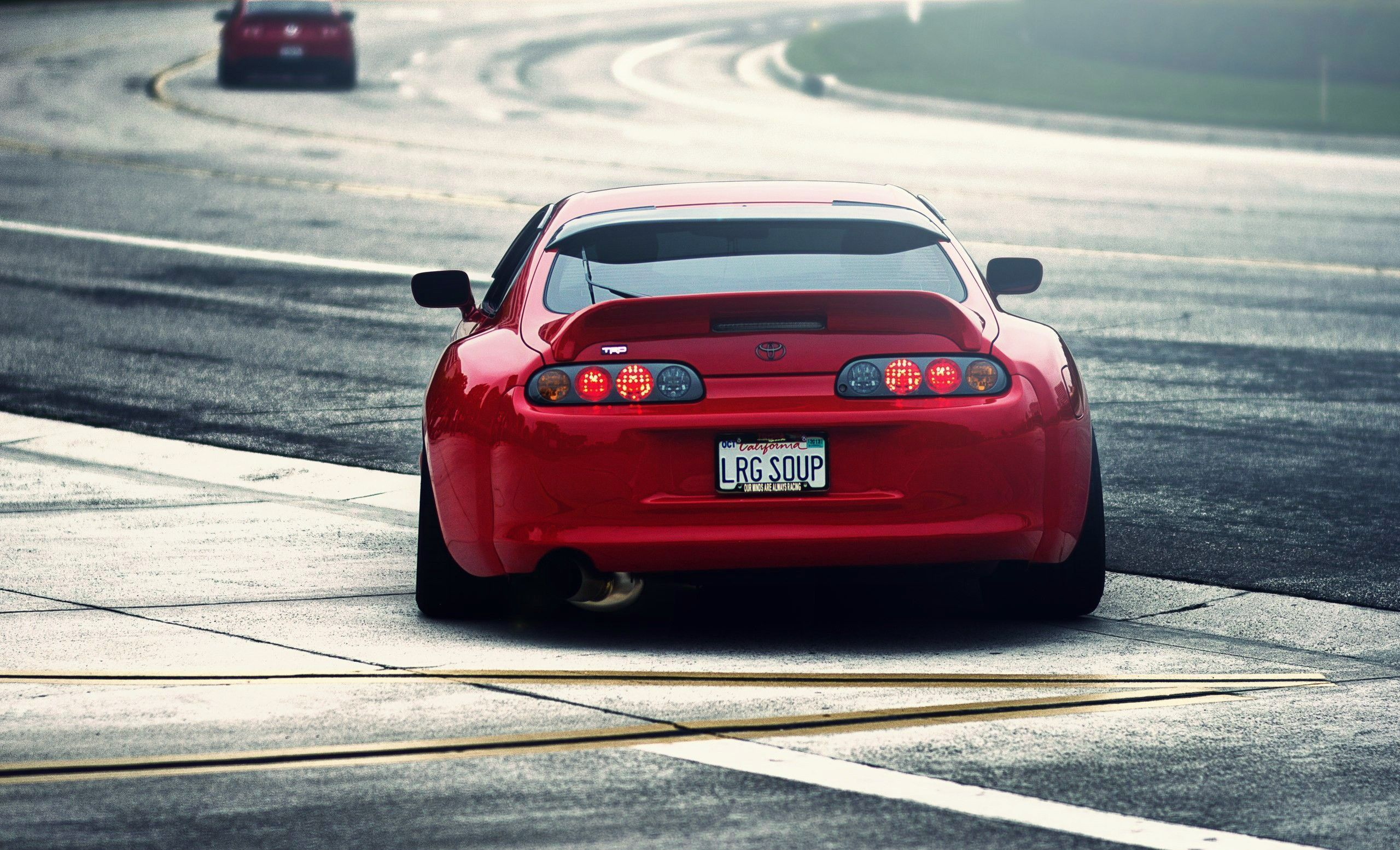 red, cars, Toyota Supra, stance, jdm, TRD :: Wallpapers