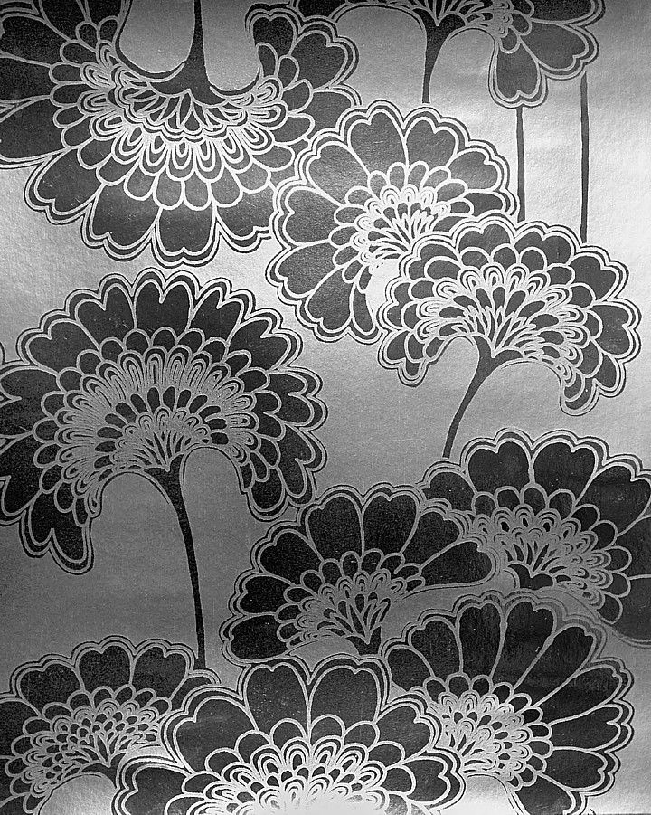 Floral wallpaper / silk / traditional - JAPANESE by Florence