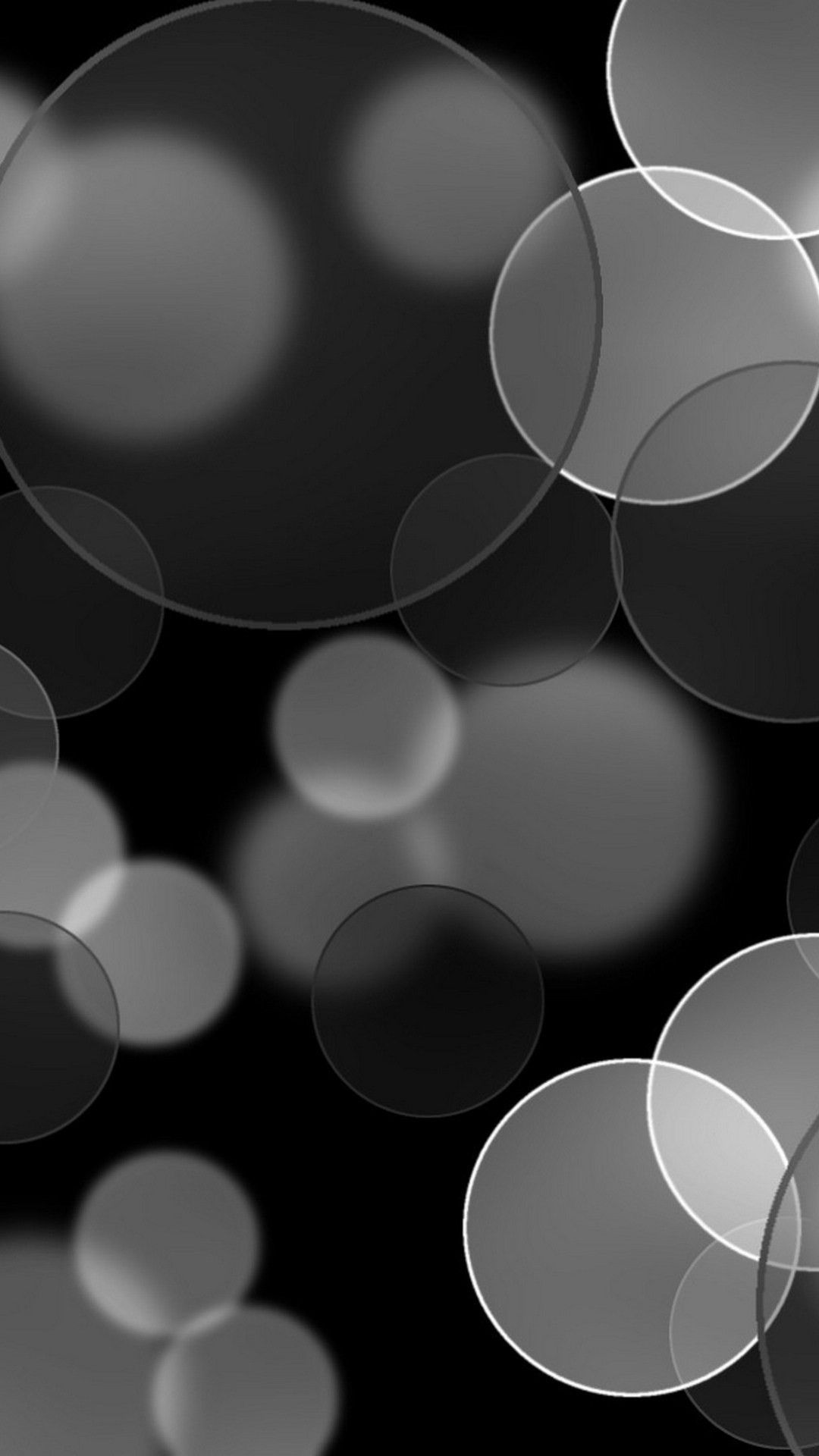 Grey translucent circles Mobile Wallpaper 4434