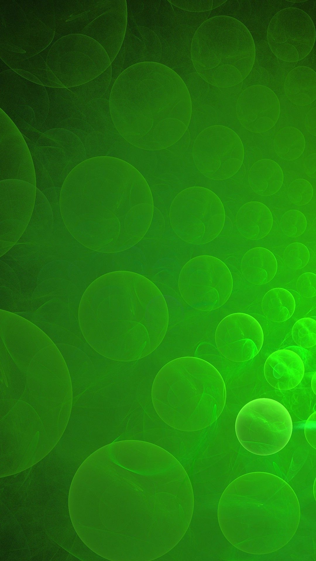 Green translucent circles Mobile Wallpaper 3103
