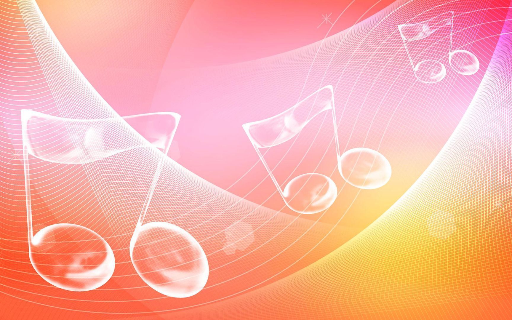 Translucent musical notes wallpaper - Free Wide HD Wallpaper