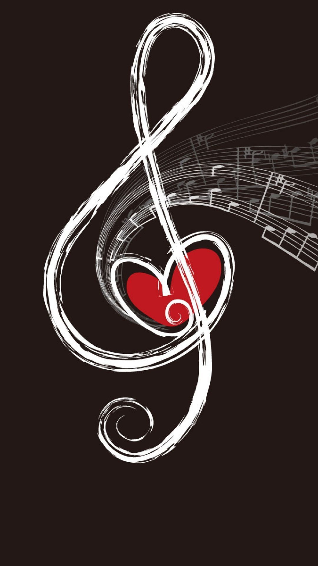 Download Wallpaper 1080x1920 Treble clef, Drawing, Chalk Sony ...
