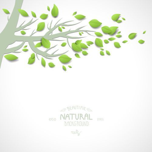 Eco natural style tree backgrounds vector 04 - Vector Background