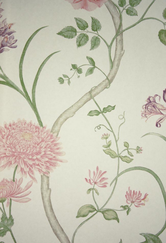 Summer Tree Vintage Style Floral Cream Wallpaper by Sanderson