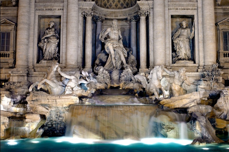 Design your own Custom Removable Wallpaper. Image: Trevi fountain ...