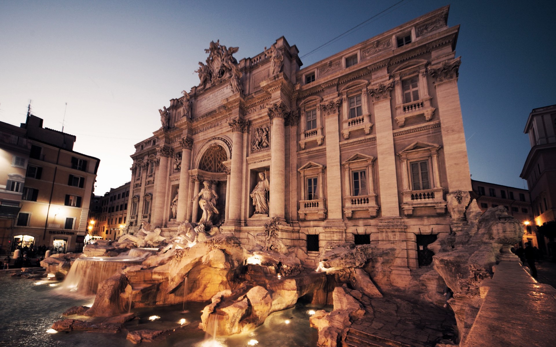 Trevi Fountain Rome Wallpaper Travel HD Backgrounds
