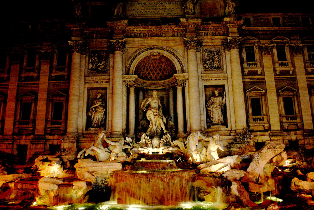 Trevi Fountain by Night by FullFlamePhotography on DeviantArt
