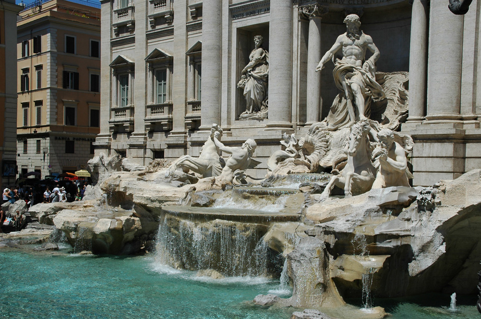 Trevi Fountain, Rome, Italy / FCO Rome - Trevi Fountain detail 03 ...