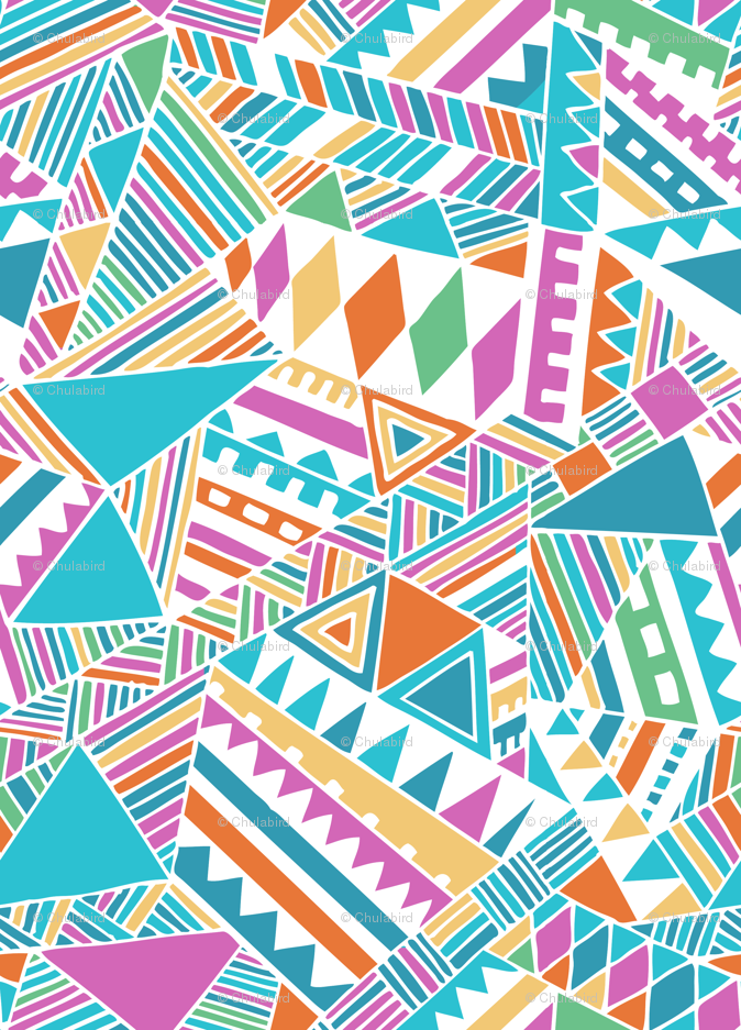Abstract tribal modern fabric, wallpaper & gift wrap - Spoonflower