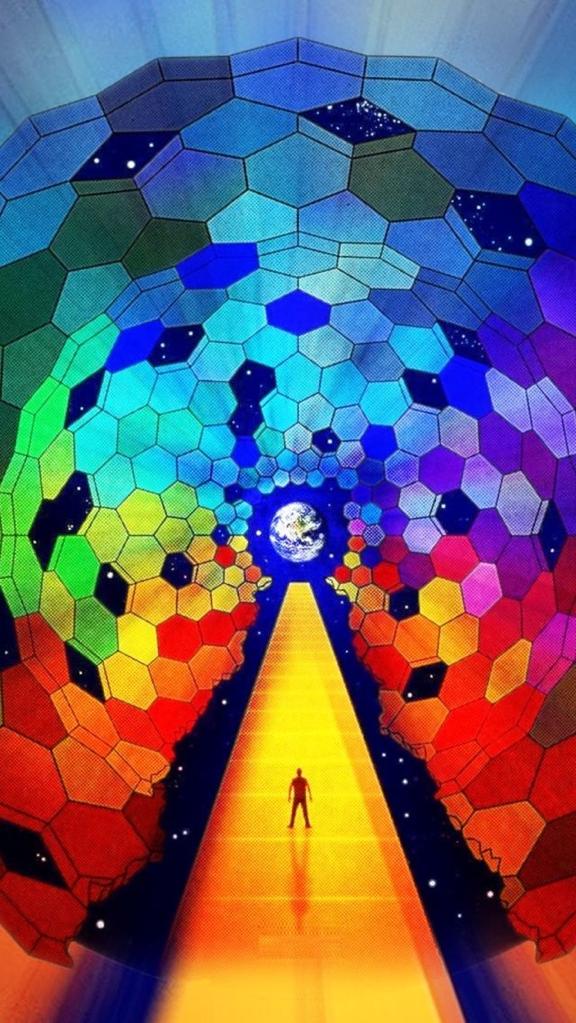 Trippy rainbow wallpaper for the iPhone 5. - Imgur