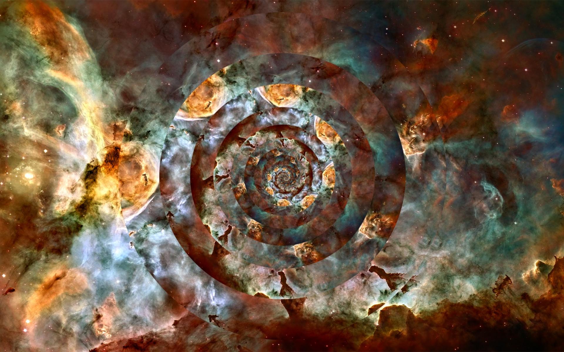 Outer space circles nasa nebulae spiral trippy wallpaper | (82654)