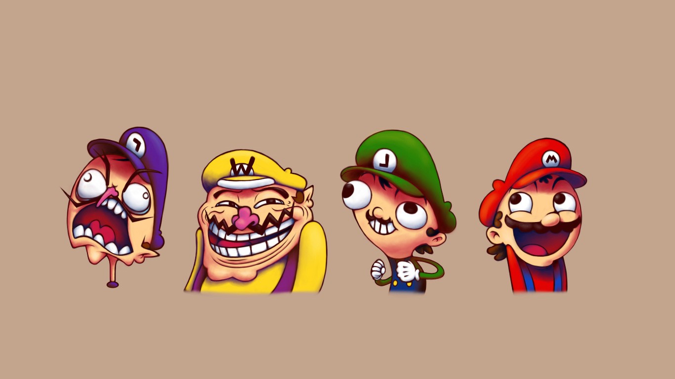 video Games, Super Mario, Mario Bros., Troll Face, Humor, Wario ...