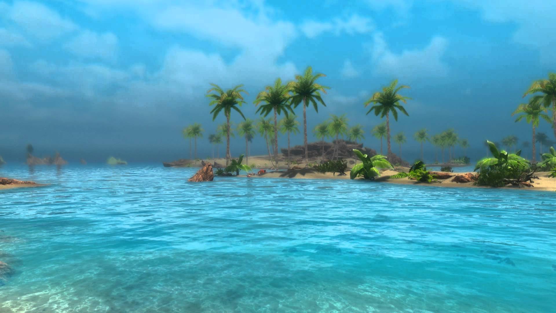 Animated Desktop Wallpaper - Tropical Skyrim 2 - Sunny Beach - YouTube