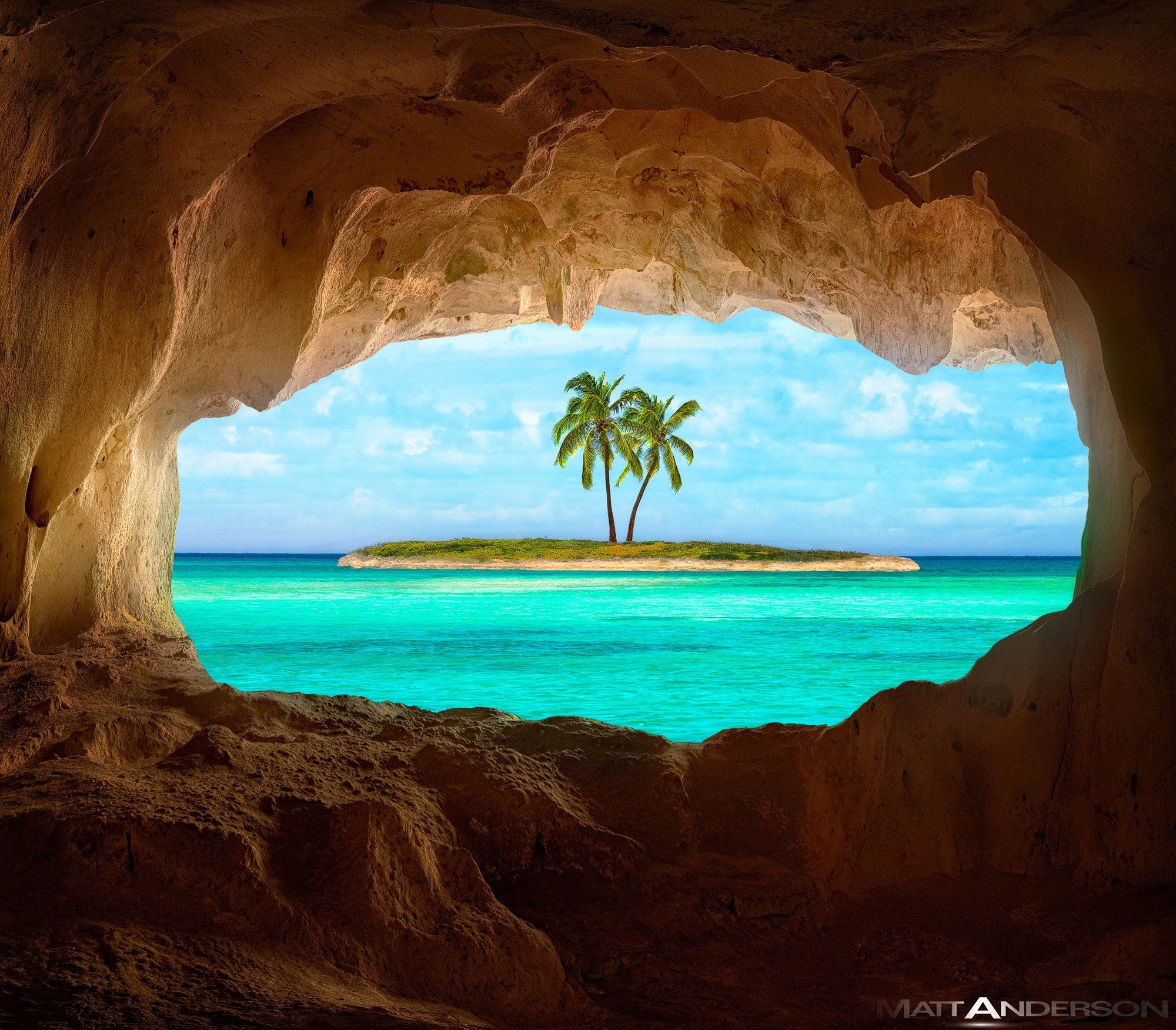 Pacific Caribbean cave ocean tropical island wallpaper | 2000x1751 ...