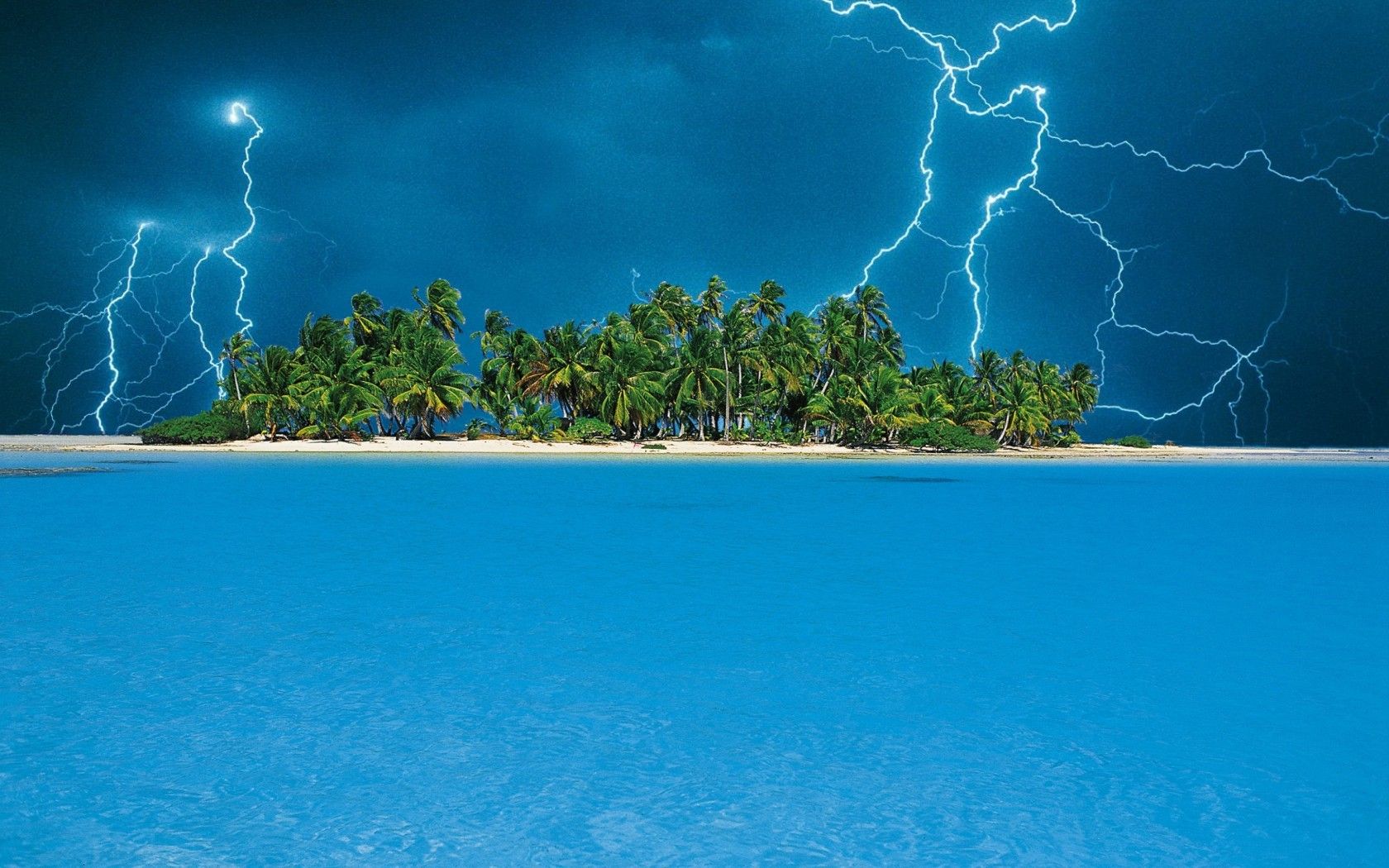 Storm Over Tropical Island Wallpaper 1680x1050 ID17755