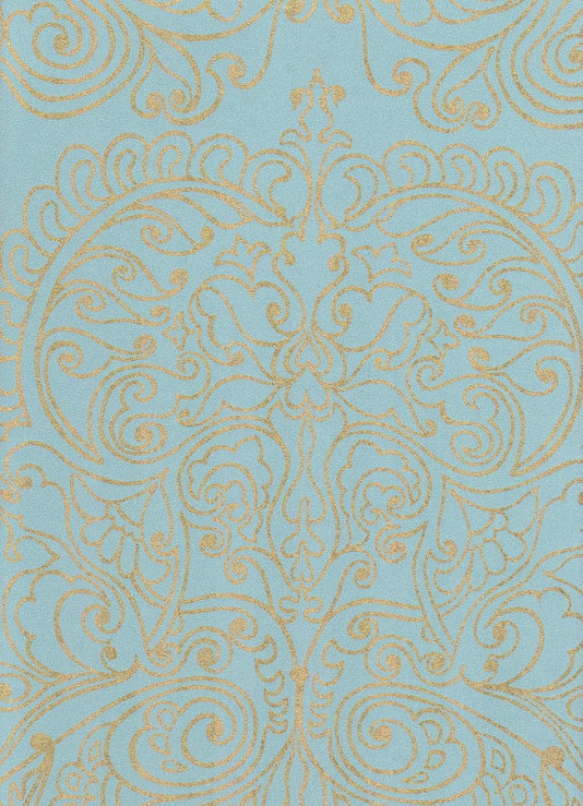 Turquoise Intricate Design Wallpaper