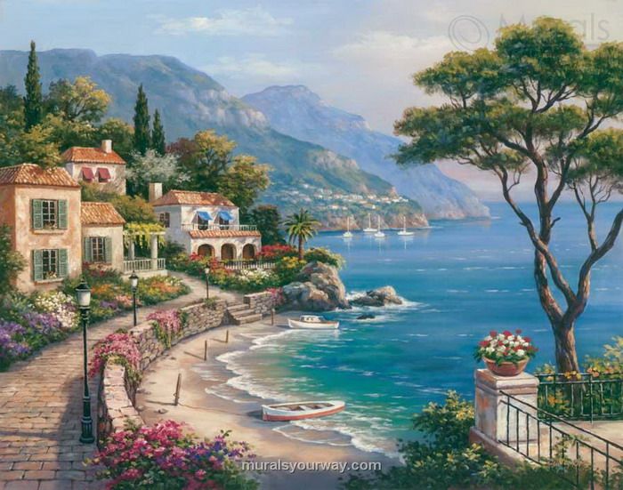 Wall murals on Pinterest Murals, Tuscany and Stairways