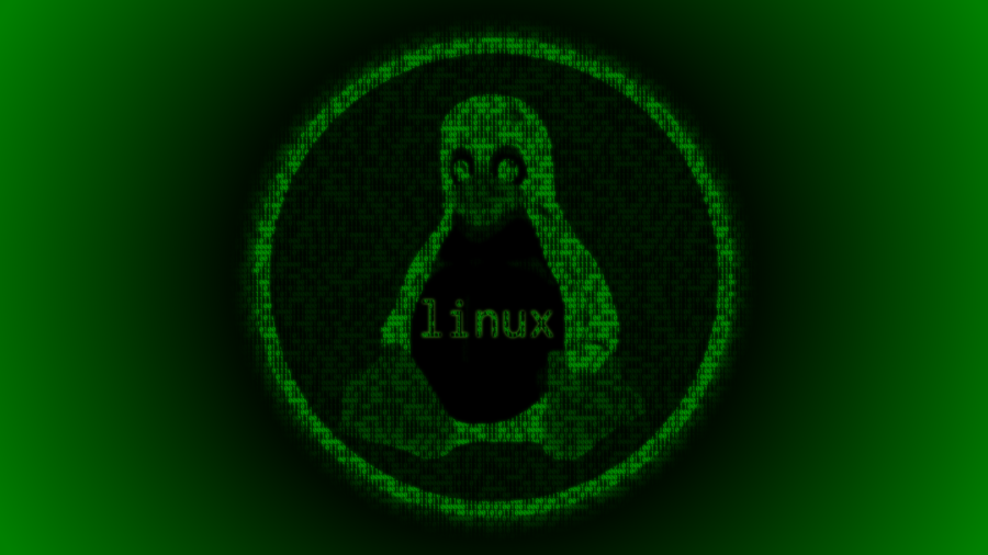 DeviantArt: More Like green binary linux tux wallpaper by m0gria