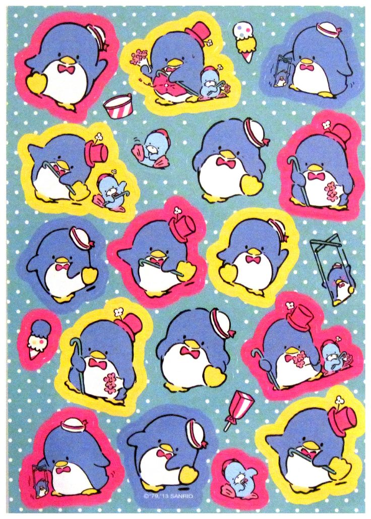 Sanrio Tuxedo Sam Blue Dots Sticker Sheet | Cute Stickers ...