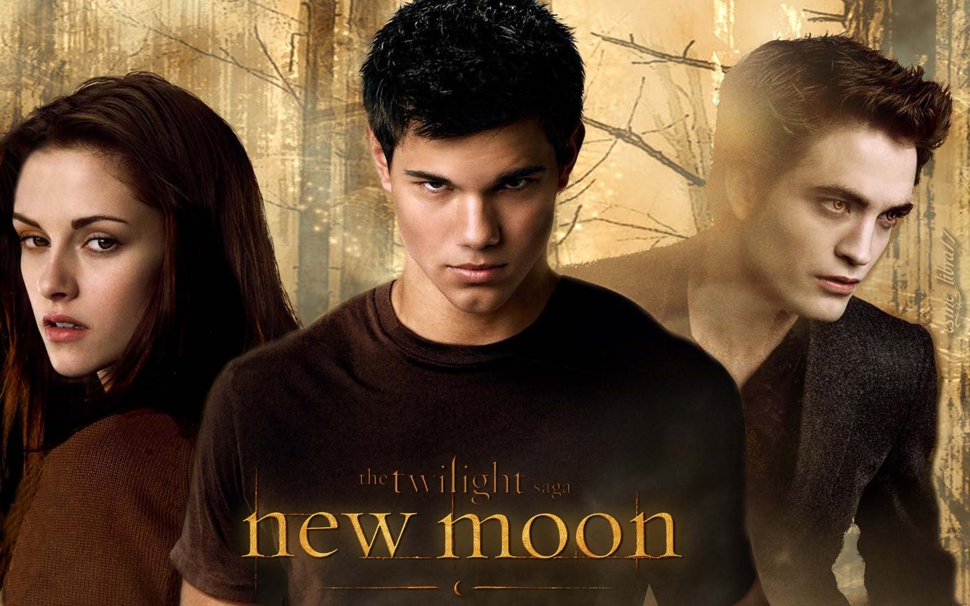 Bella, Jacob and Edward - New Moon Wallpaper - Twilight Series