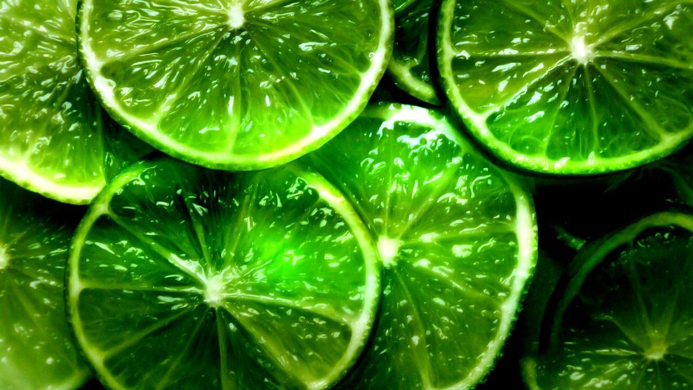 Download Wallpaper 1366x768 Lime, Segments, Slices, Green ...